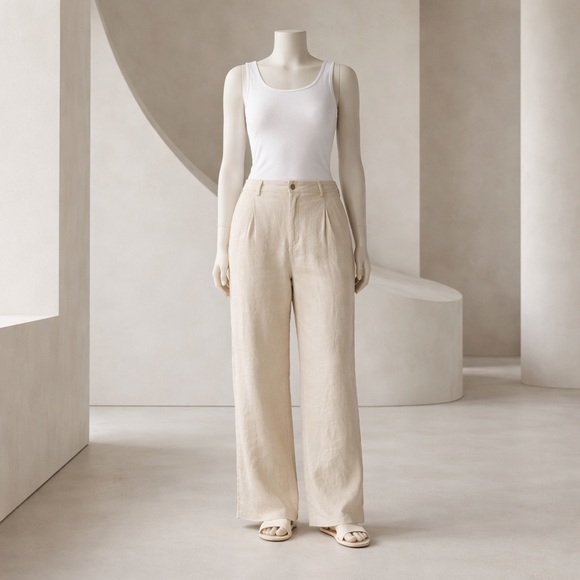 Lauren Ralph Lauren Pants - Lauren Ralph Lauren 100% Linen Dress Pants Beige Womens Size 18WP (READ)